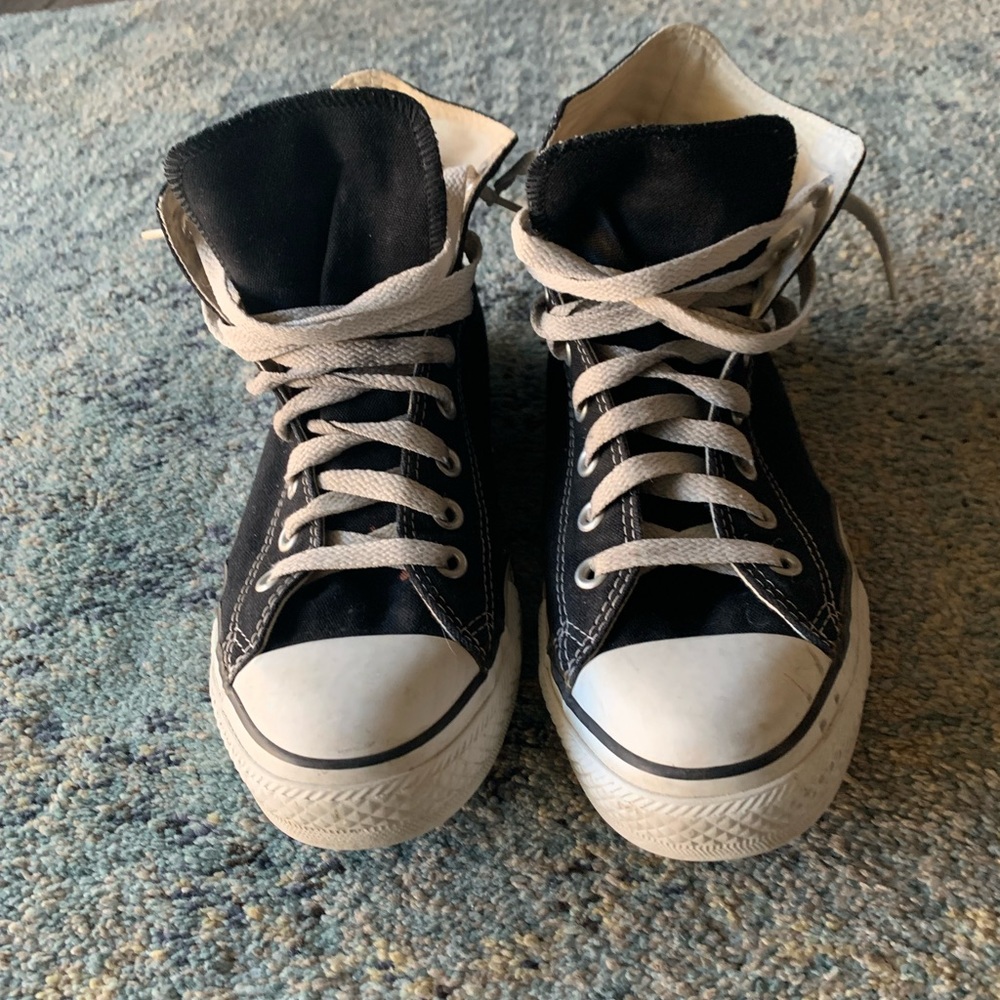 Vintage Converse All Star Chuck Taylor Black Mens High Top Sneakers Kicks Shoe 7